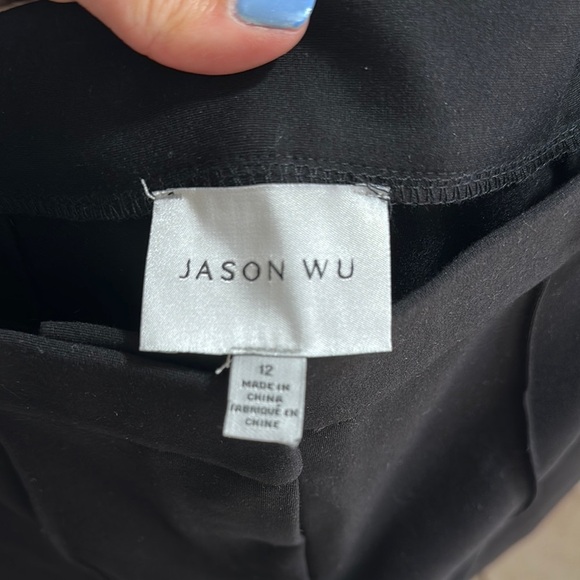 Jason Wu Wide Leg Pleated Black Trousers Women’s 12 Dress Pants - Picture 3 of 10